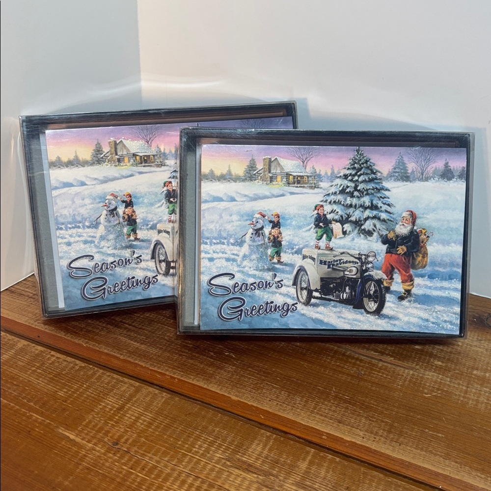Harley Davidson  Holiday Cards  2 pack lot 12 cards in each 24 total cards! New
